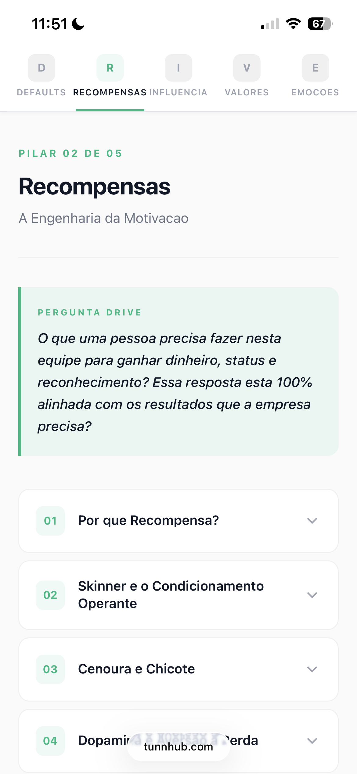 Pilar Recompensas no app DRIVE